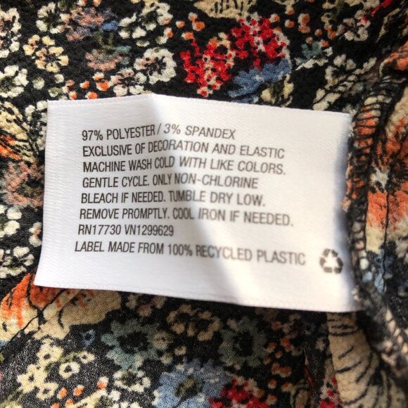 Knox Rose Floral Boho Long Sleeve Blouse Small - Picture 10 of 10